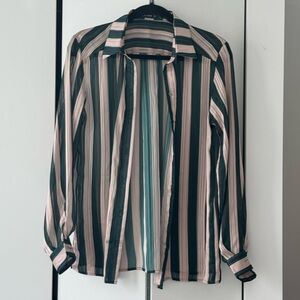 Elegant Striped Button Down Shirt